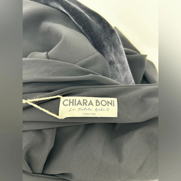$795  Nwt LA PETITE ROBE DI CHIARA BONI MAYSA VELVET DRESS Black SZ 40/ US 4 - Picture 11 of 16